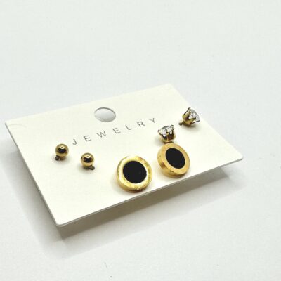Set de tres pares de aretes