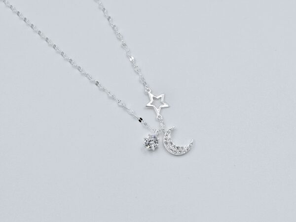 Collar luna y estrella Plata.925