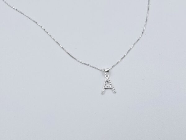 Collar letra A Plata.925