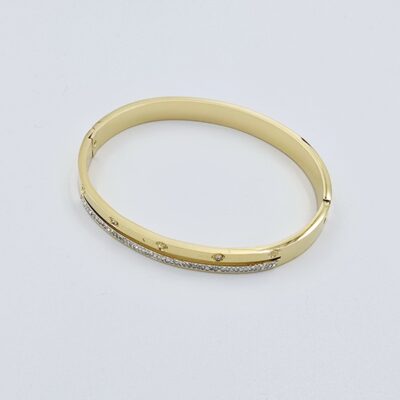 Brazalete dorado cristales