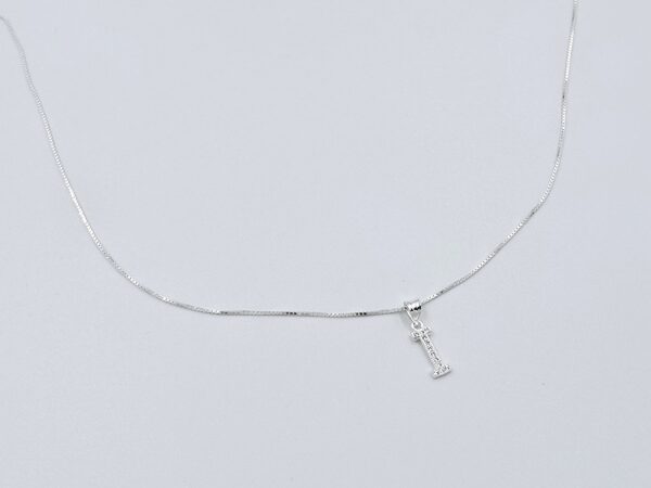 Collar Letra I Plata.925