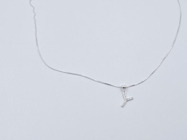 Collar Letra Y Plata.925