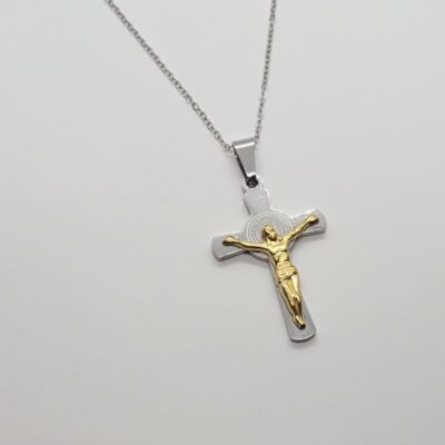 Collar Cristo dos colores