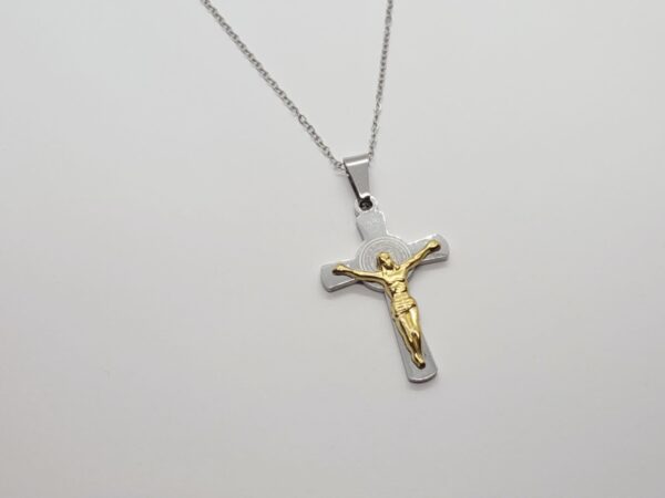 Collar Cristo dos colores