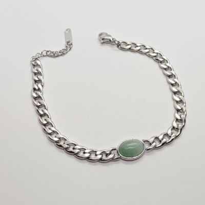 Pulsera piedra color esmeralda