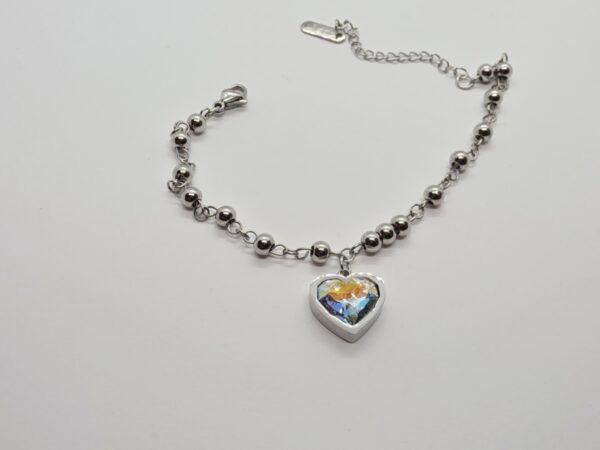 Pulsera corazones tornasol