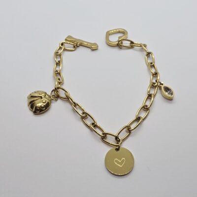 Pulsera dijes dorados
