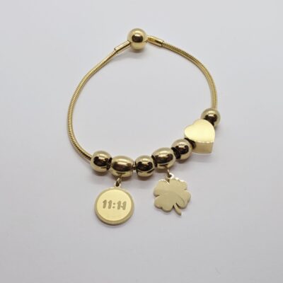 Pulsera dijes suerte y amor