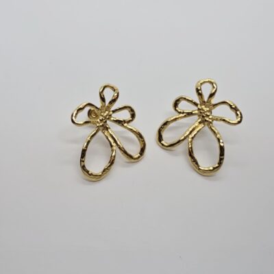 Aretes flor dorada