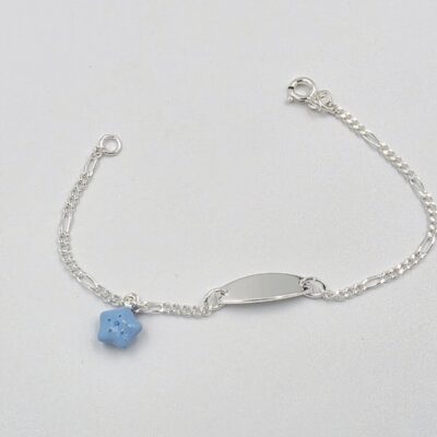Pulsera estrella azul Plata.925