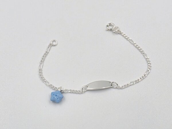 Pulsera estrella azul Plata.925