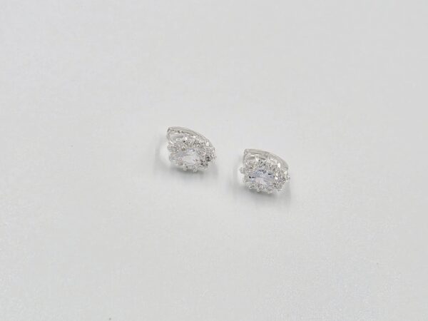 Aretes zirconias blancas Plata.925