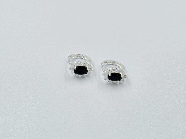 Aretes zirconias obscura Plata.925