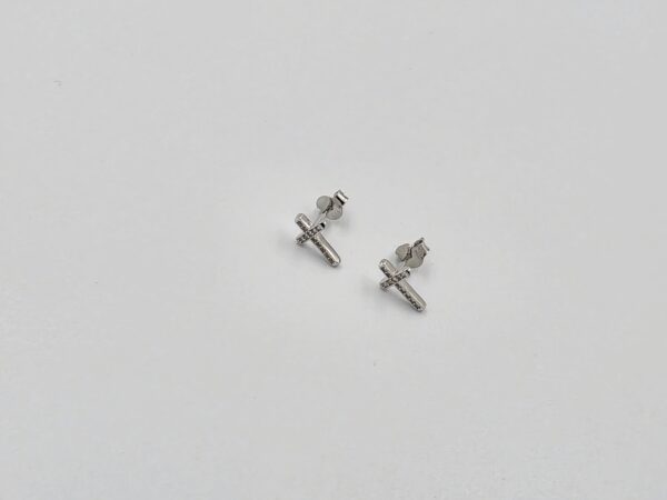 Aretes cruz Plata.925