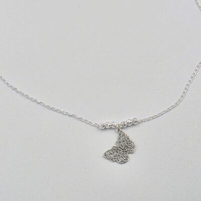 Collar mariposa Plata.925