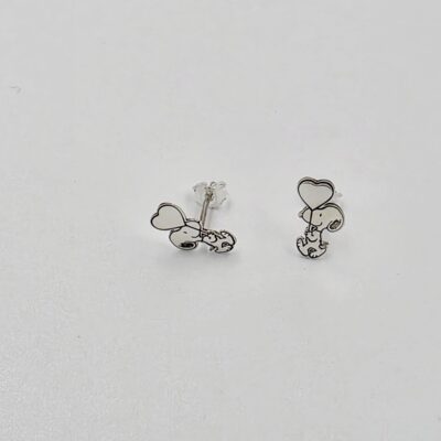 Aretes snoopy Plata.925
