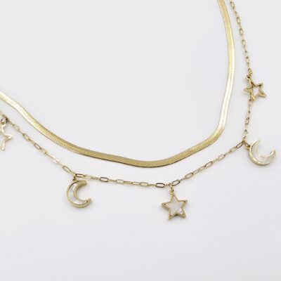 Collar lunas y estrellas