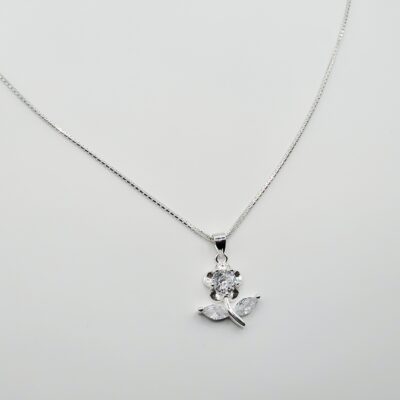 Collar flor Plata.925