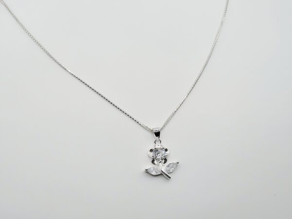 Collar flor Plata.925