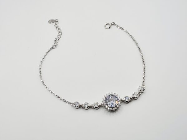 Pulsera zirconias blancas Plata.925