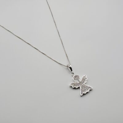 Collar ángel con zirconias Plata.925