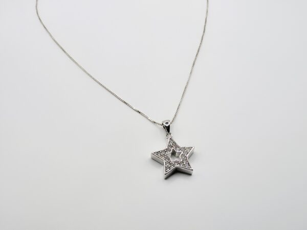 Collar estrella zirconias Plata.925